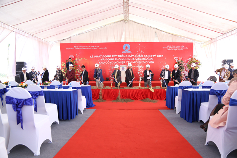 Viglacera phát động Tết trồng cây Xuân Canh Tý năm 2020 và Động thổ khu nhà văn phòng KCN Yên Mỹ – Hưng Yên 1